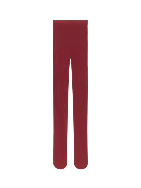 MONOGRAM PUNCH TIGHTS (RED)