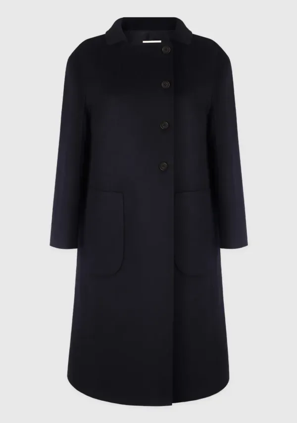 Over Handmade Wool Coat Navy