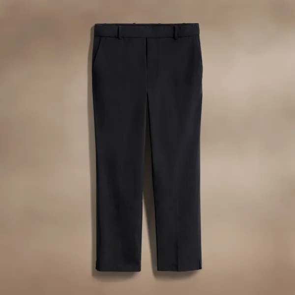 Cotton Poplin Trouser - Black