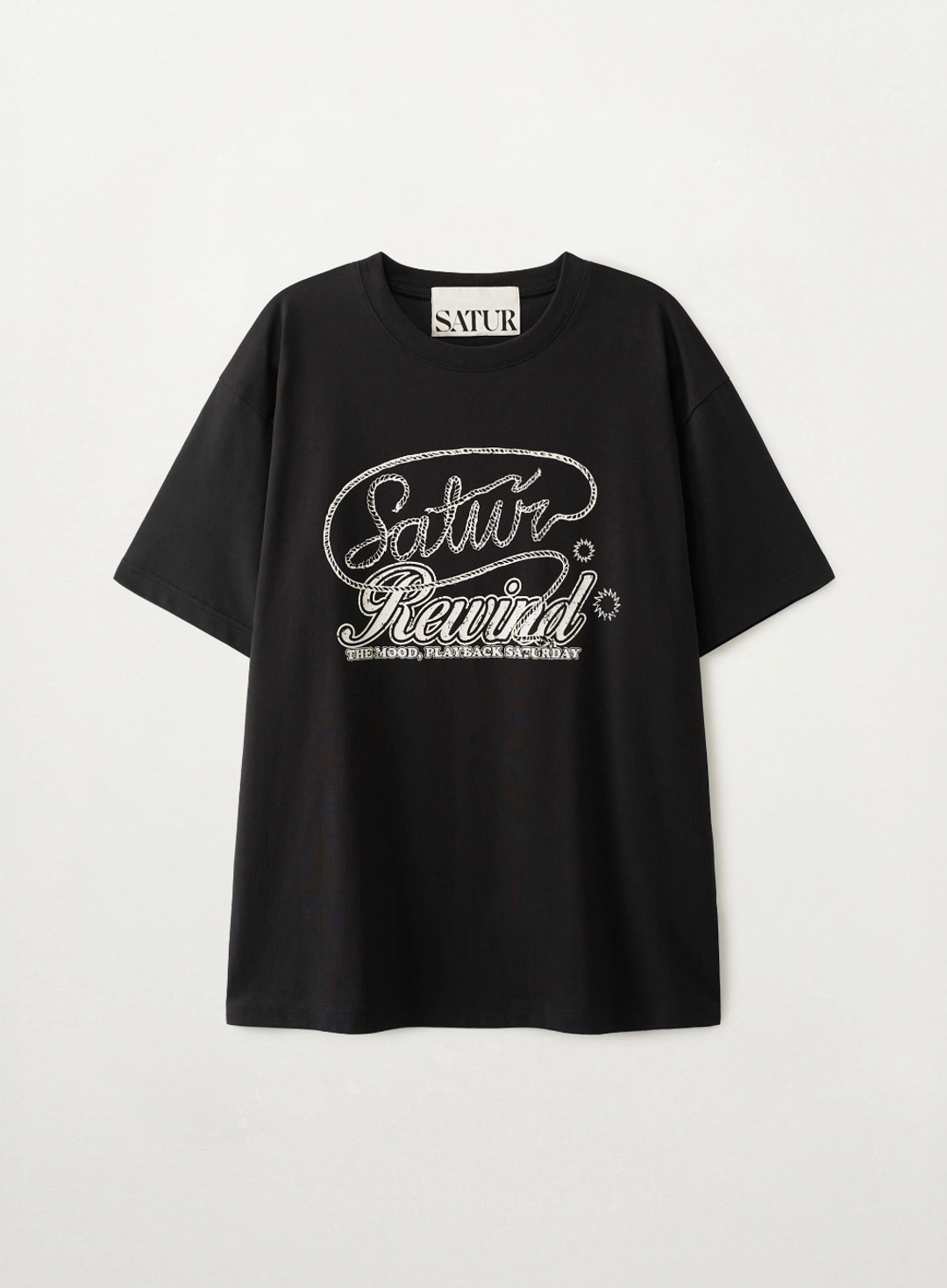 세터 Rewind Graphic T-shirt - Black 상품 이미지 1