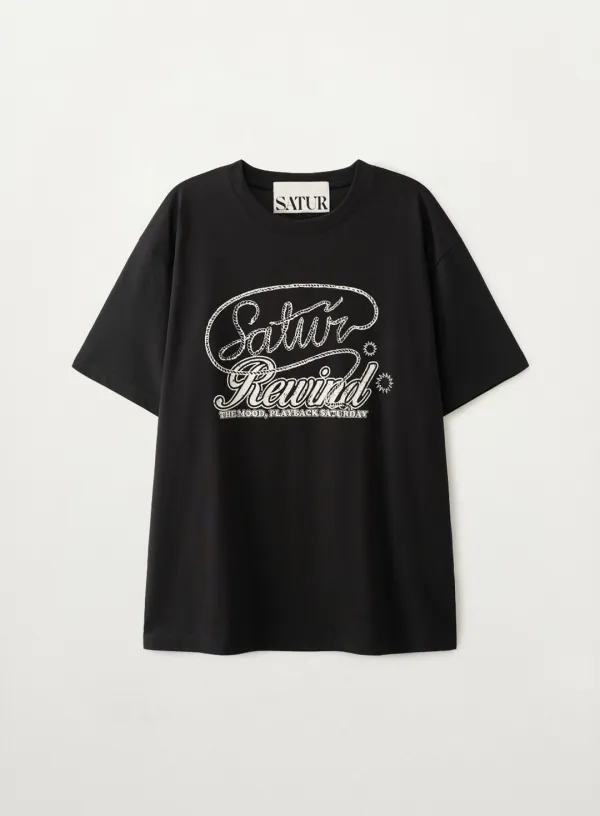 Rewind Graphic T-shirt - Black