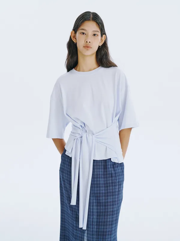 Waist Tied T_Light Blue