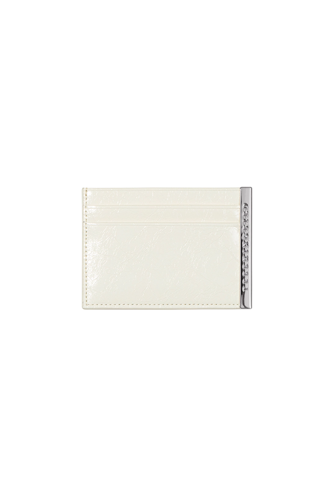트리밍버드 Slim Metal Bar Cowhide Leather Card Wallet [ Ivory ] 상품 이미지 1