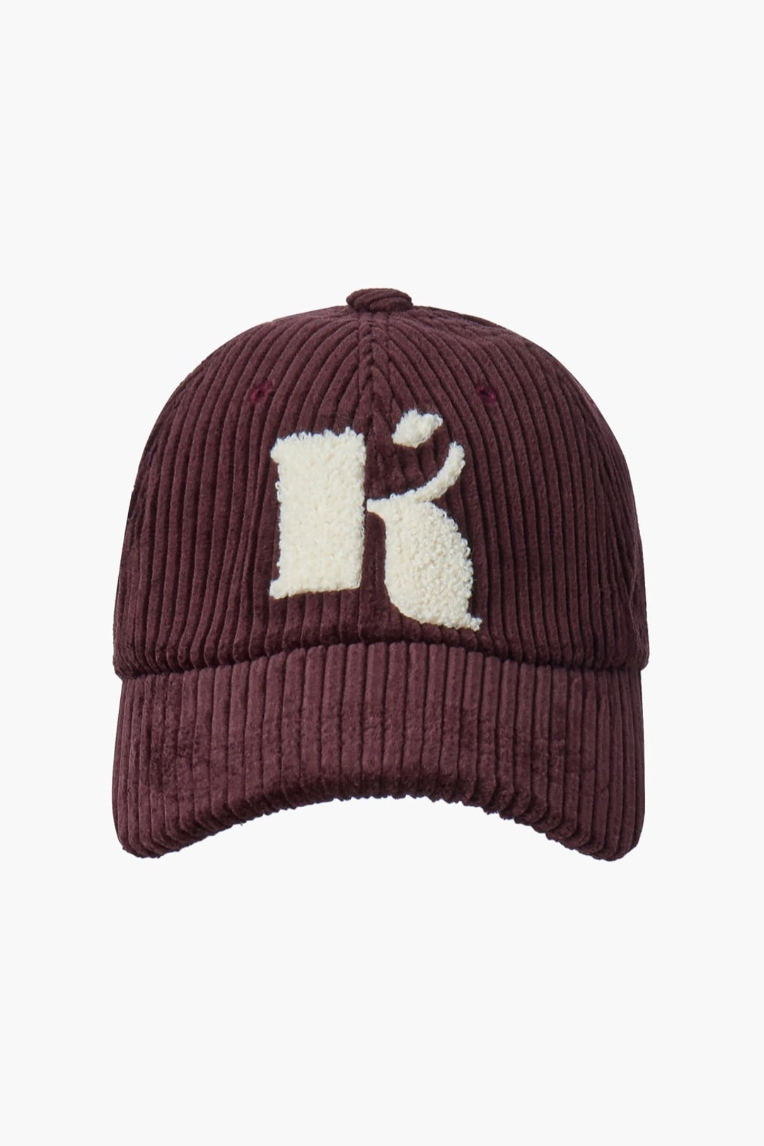 쿠메 CORDUROY BOUCLE LOGO BALL CAP, WINE 상품 이미지 2