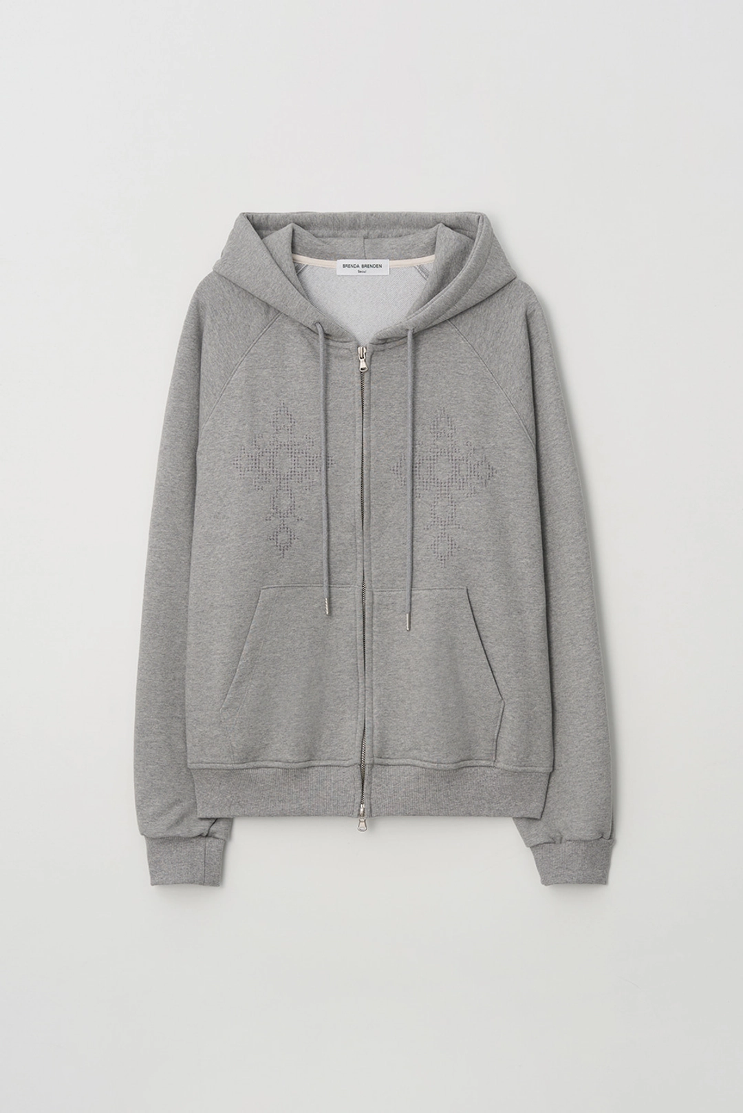 브렌다 브렌든 n.p hood zip-up - grey 상품 이미지 2