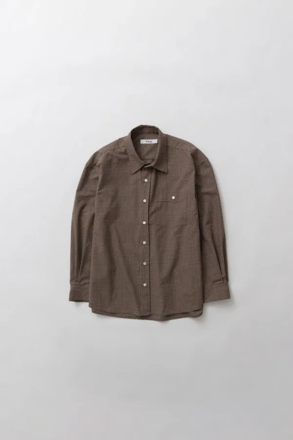 4th) a routine shirt (brown)