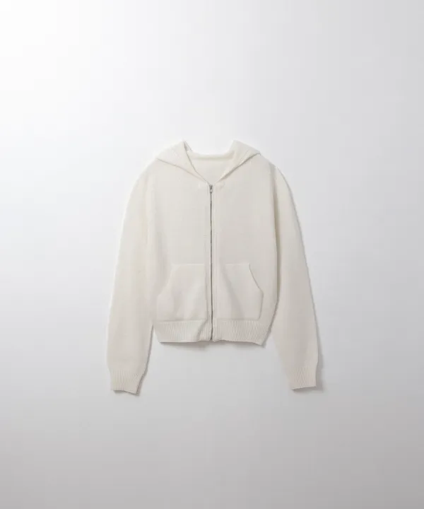 홀가먼트 후드 집업 (ivory)