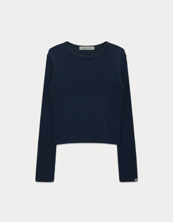 Essential Clean Long Top - Navy