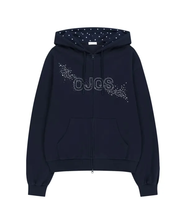 Hotfix Logo Hoodie Zip-up / Navy
