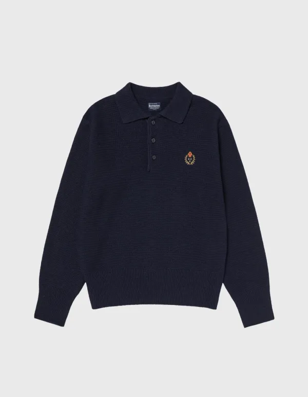 CREST TASMANIA WOOL POLO SHIRT (W) / Navy