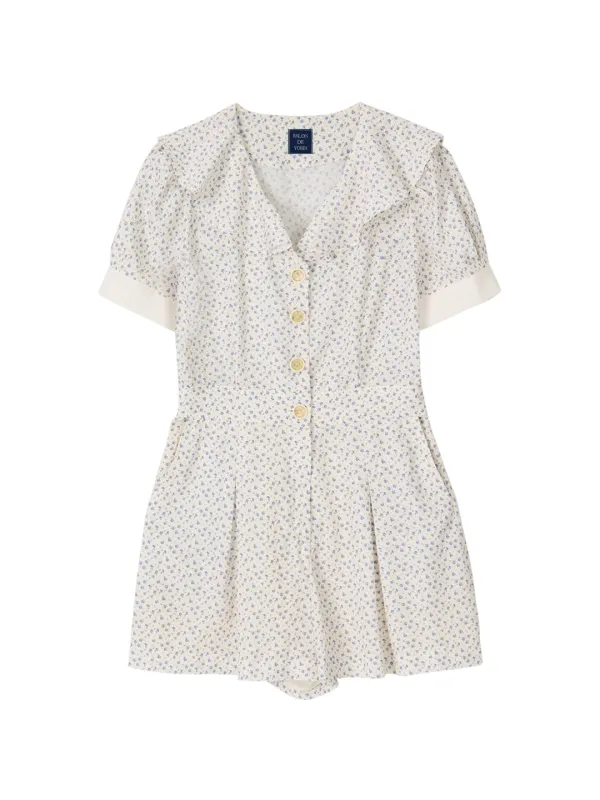 Vintage Collar Jumpsuit_ Ivory
