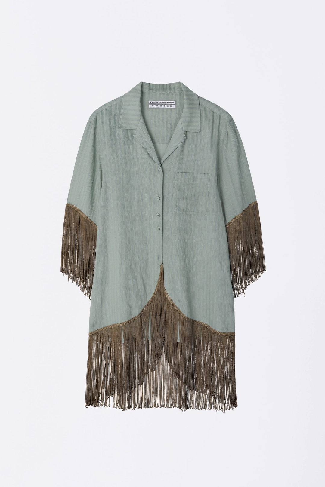 스컬프터 Boho Hawaiian Shirt Misty Stripe 상품 이미지 1