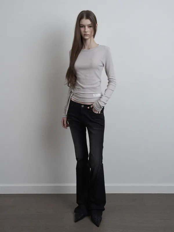 [2nd drop] Contour Fit Long Sleeve (dusty beige)