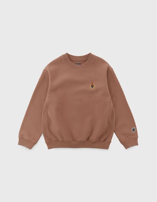 CHILDREN WASHED 221 CREWNECK / Burlwood