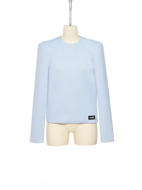FW25 LIGHT BLUE CURVY SHOULDER TOP
