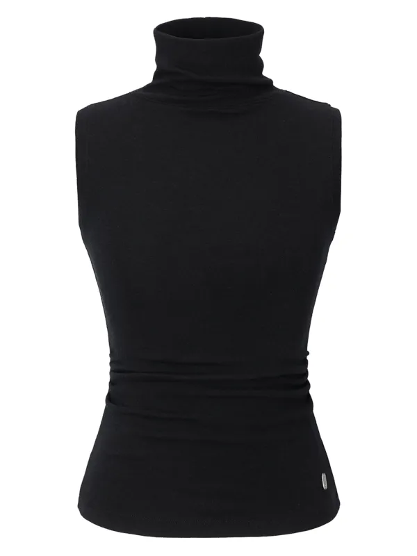 [3rd Reorder] Drape Turtleneck Top (black)
