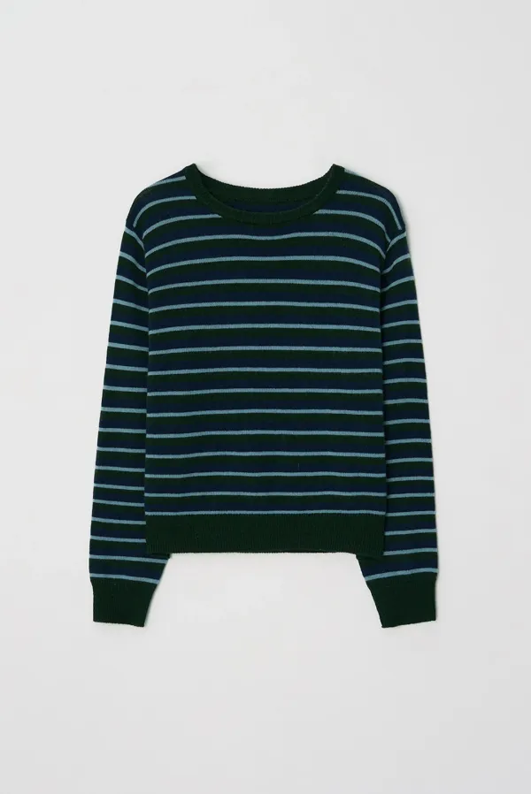 multi stripe knit - green