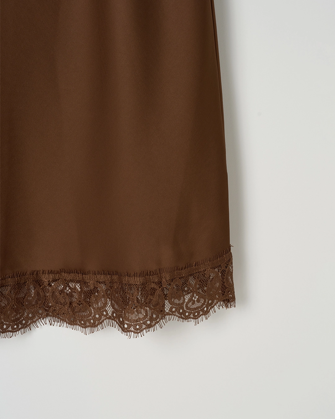 누아르나인 Lace Slip Skirt [BROWN] 상품 이미지 2
