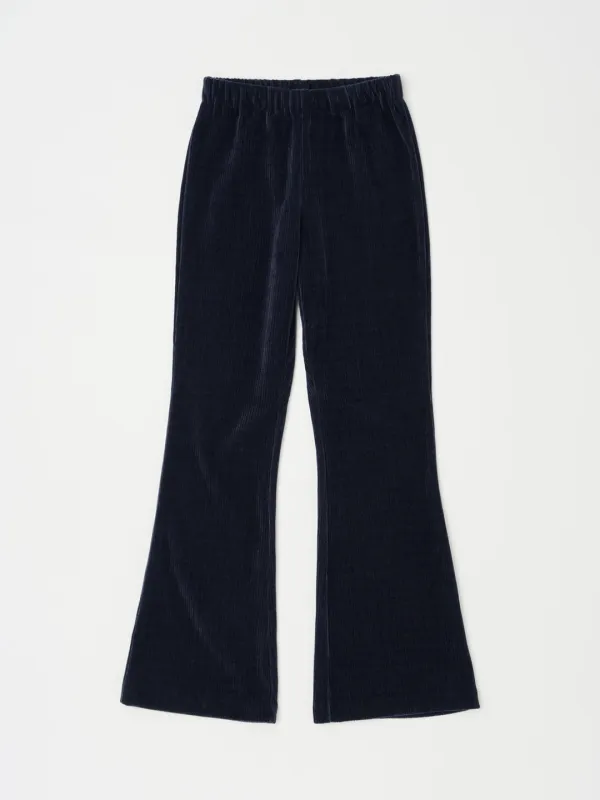 CORDUROY BOOTCUT BANDING PANTS IN NAVY