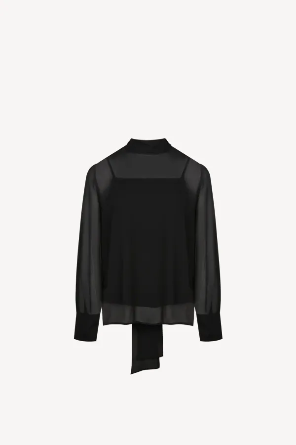 (6TH)ALLONGE SEE-THROUGH BLOUSE