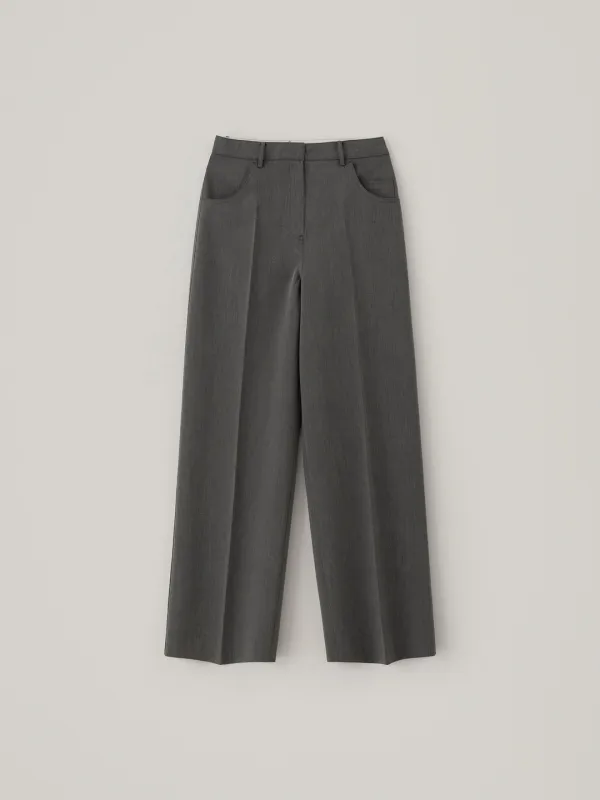 Nilson Straight Slacks - Charcoal