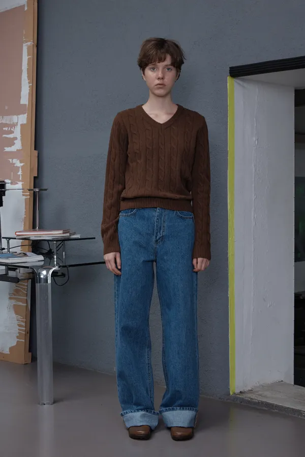rachel v knit - brown