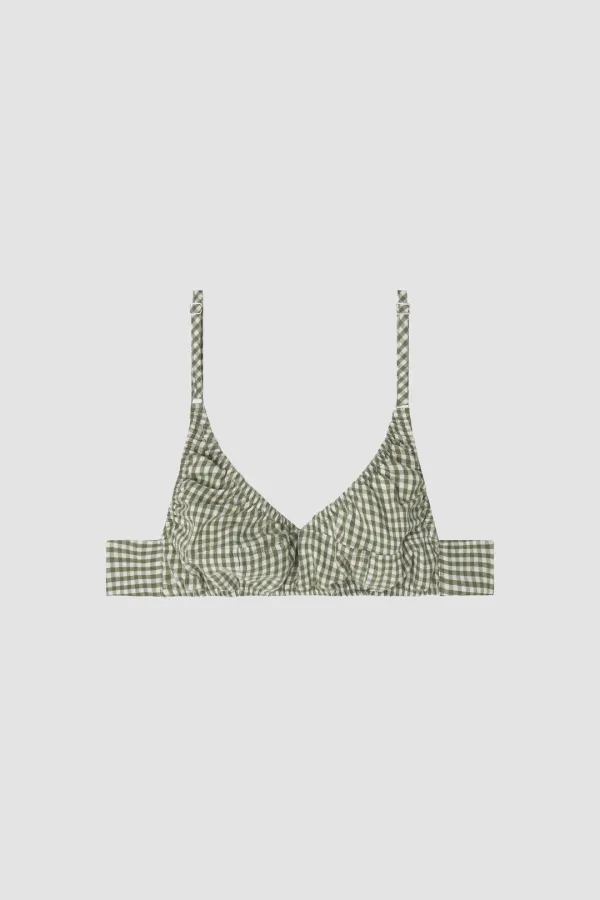 Mona Olive check Bralette