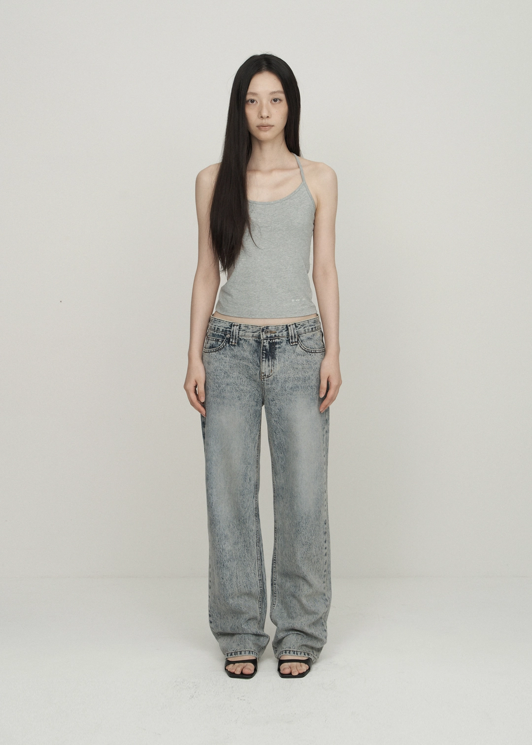 보헤미안서울 [2ND 11/3~ 발송] BASIC STRAP SLEEVELESS, MELANGE GRAY 상품 이미지 2