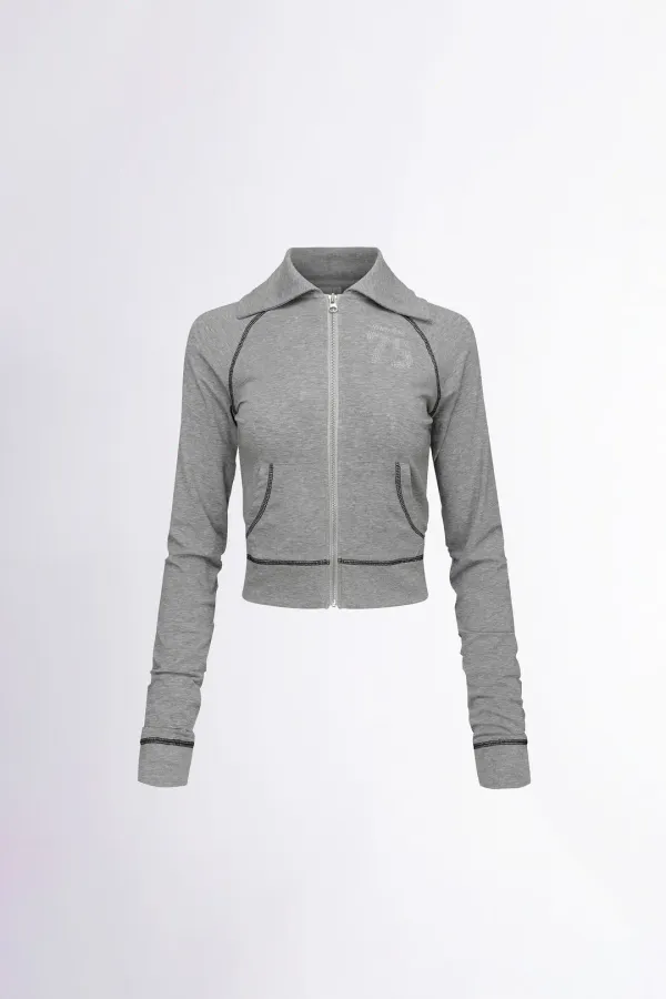 [Sculptor X Ed Hardy] Jersey Track Zip-Up Melange Gray