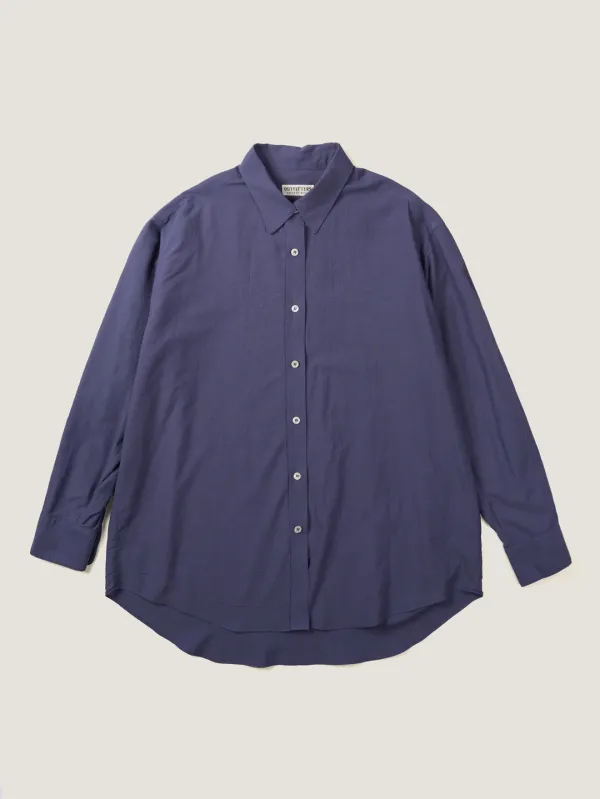 MARTHA LIGHT COTTON SHIRT [ Blue Berry ]