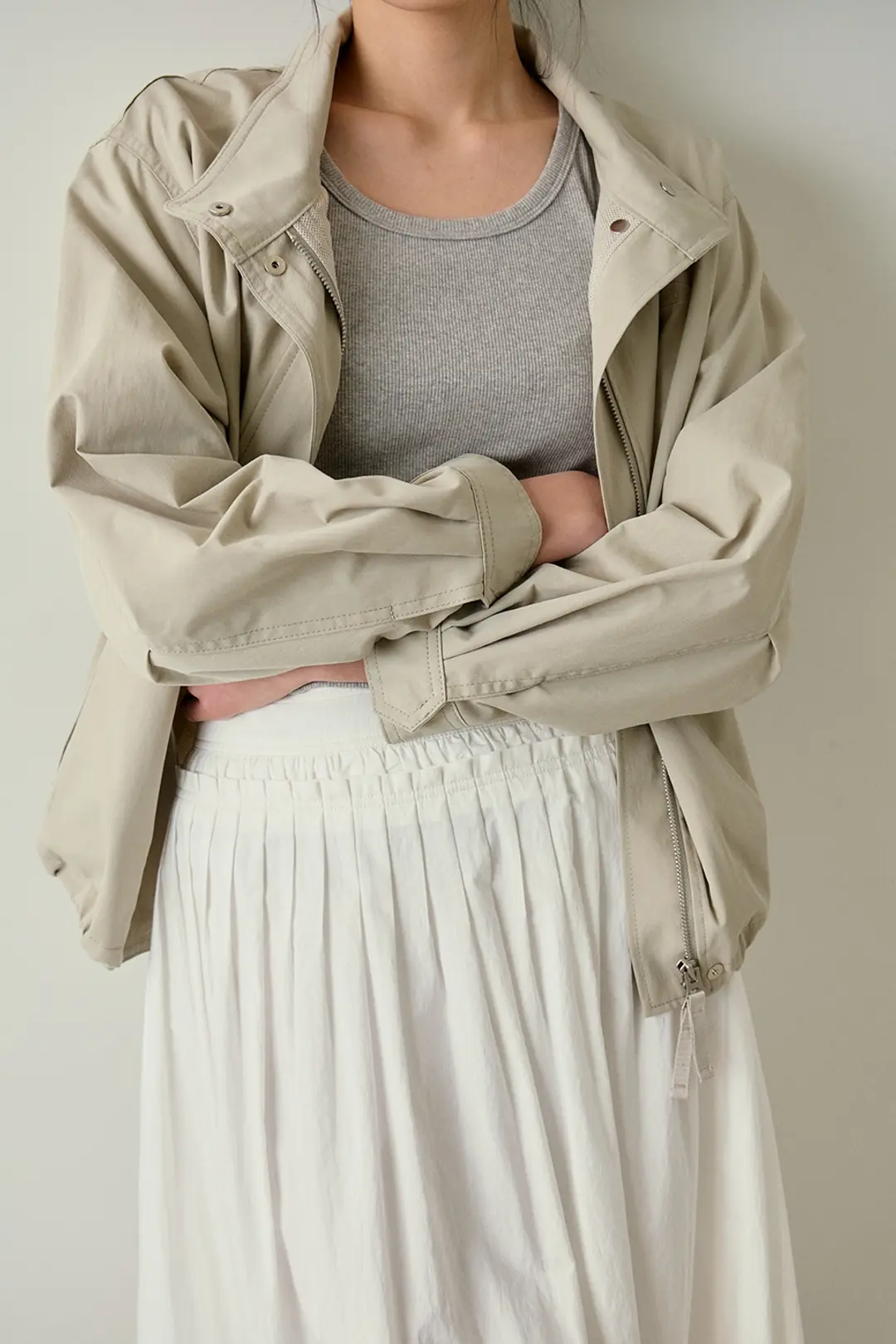 블랭크공삼 shirring pleats skirt (white) 상품 이미지 2