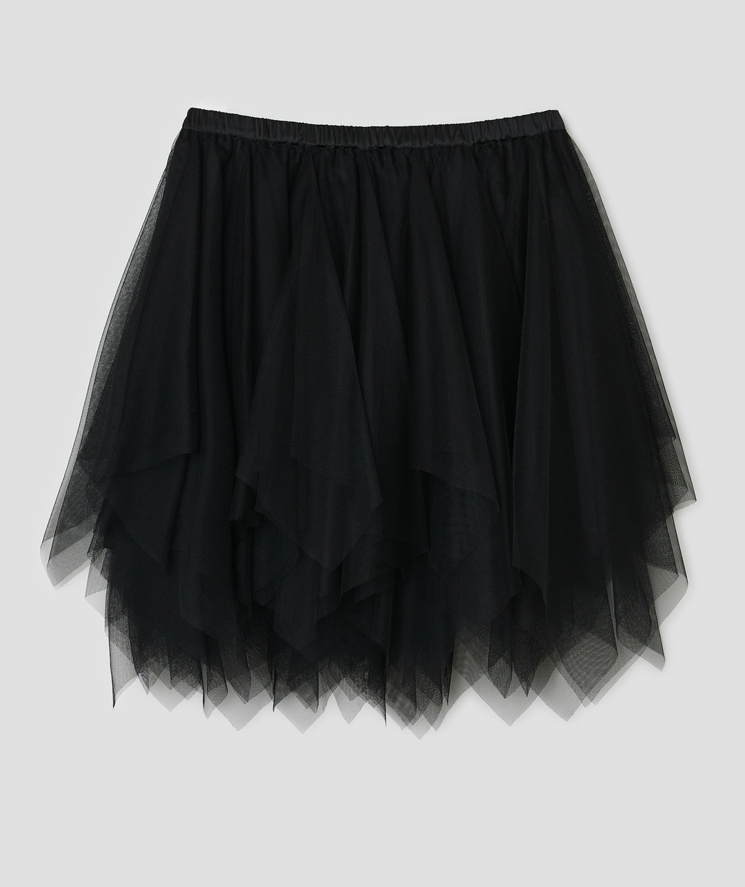 타입서비스 Asymmetric Mesh Skirt [Black] 상품 이미지 1
