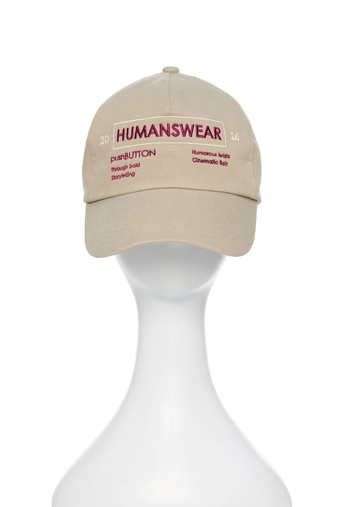 푸쉬버튼 PS26 LIGHT KHAKI EMBROIDERED LOGO BALL CAP 상품 이미지 1