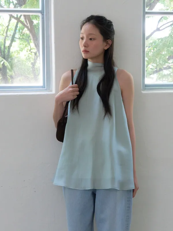 SHEER A LINE BLOUSE - MINT
