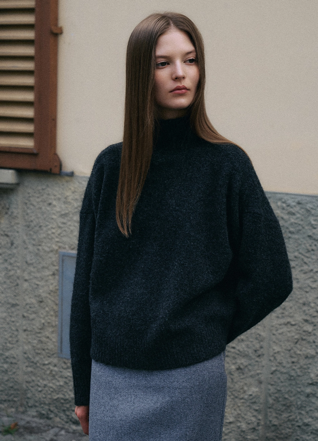 안젤로비안코 Blush Wool Turtle Neck Knit 상품 이미지 2
