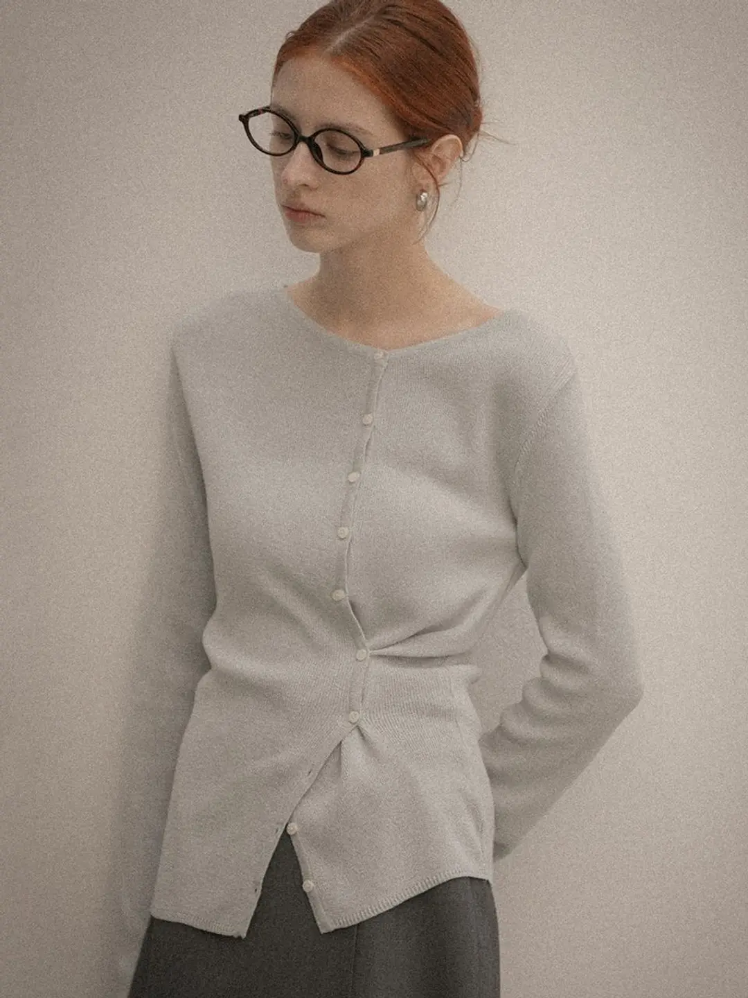 노운베러 Side button point strap cardigan_Sky Blue 상품 이미지 2