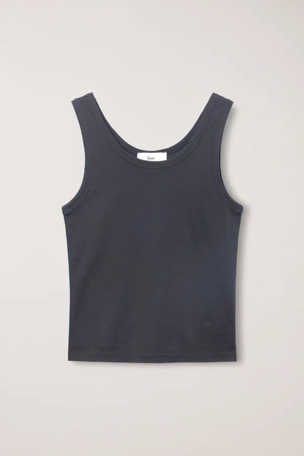ESSENTIAL SLEEVELESS TOP CHARCOAL GREY_UDTS6B228CG