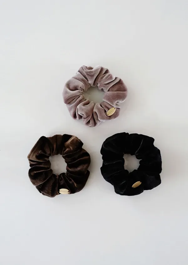 [3set] velvet mini scrunchie