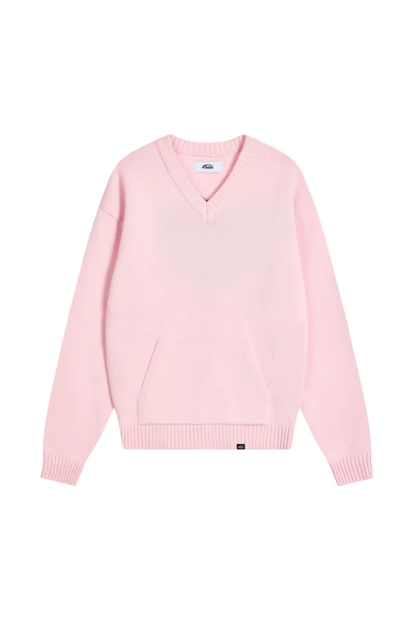 HEART LOGO POCKET PULLOVER-PINK
