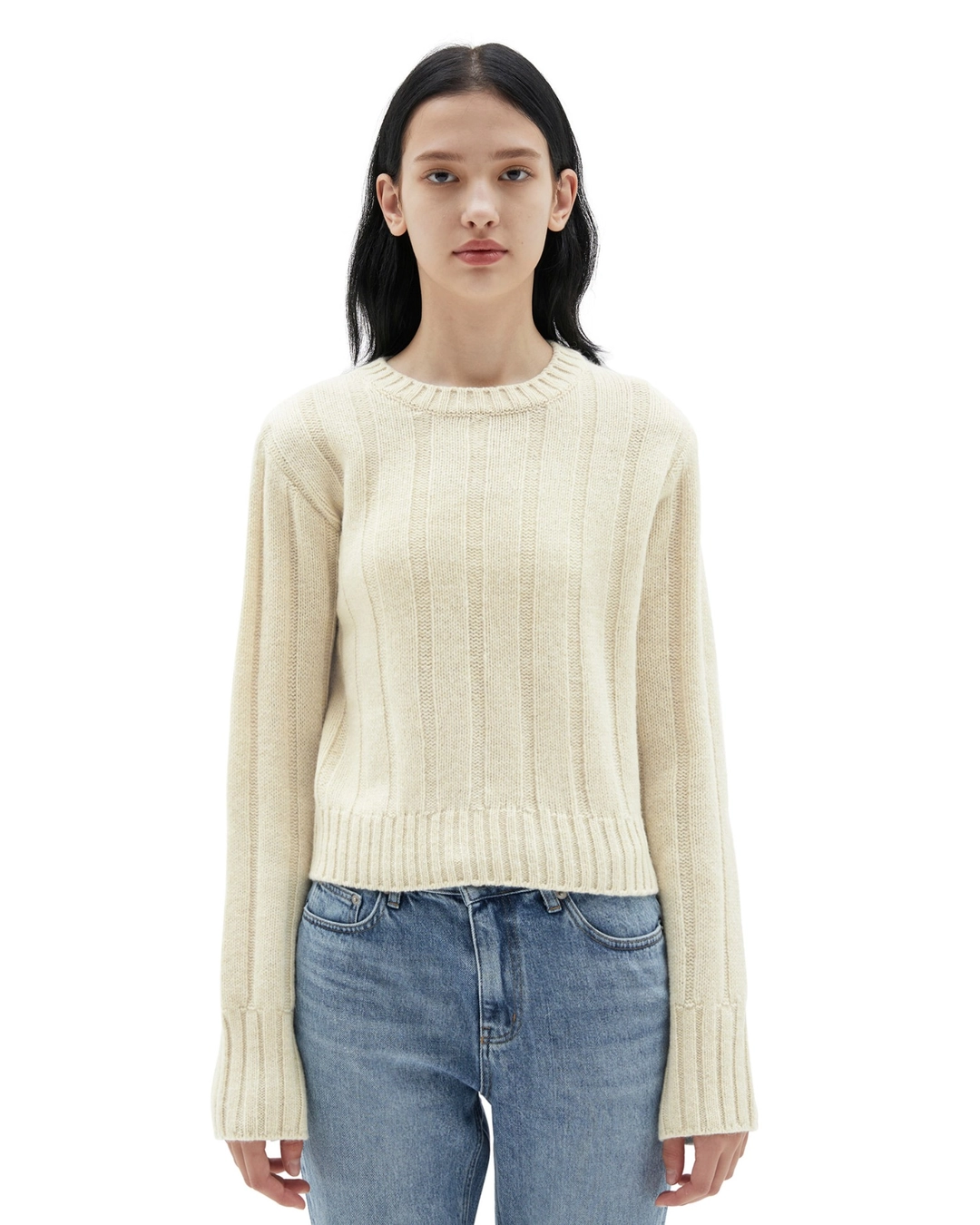 브라운야드 22FW W Crewneck Sweater, Lemon 상품 이미지 1