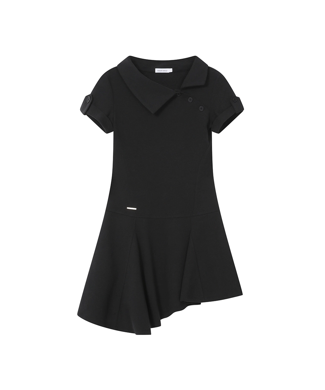 미세키서울 Slash button flare one piece BLACK 상품 이미지 1