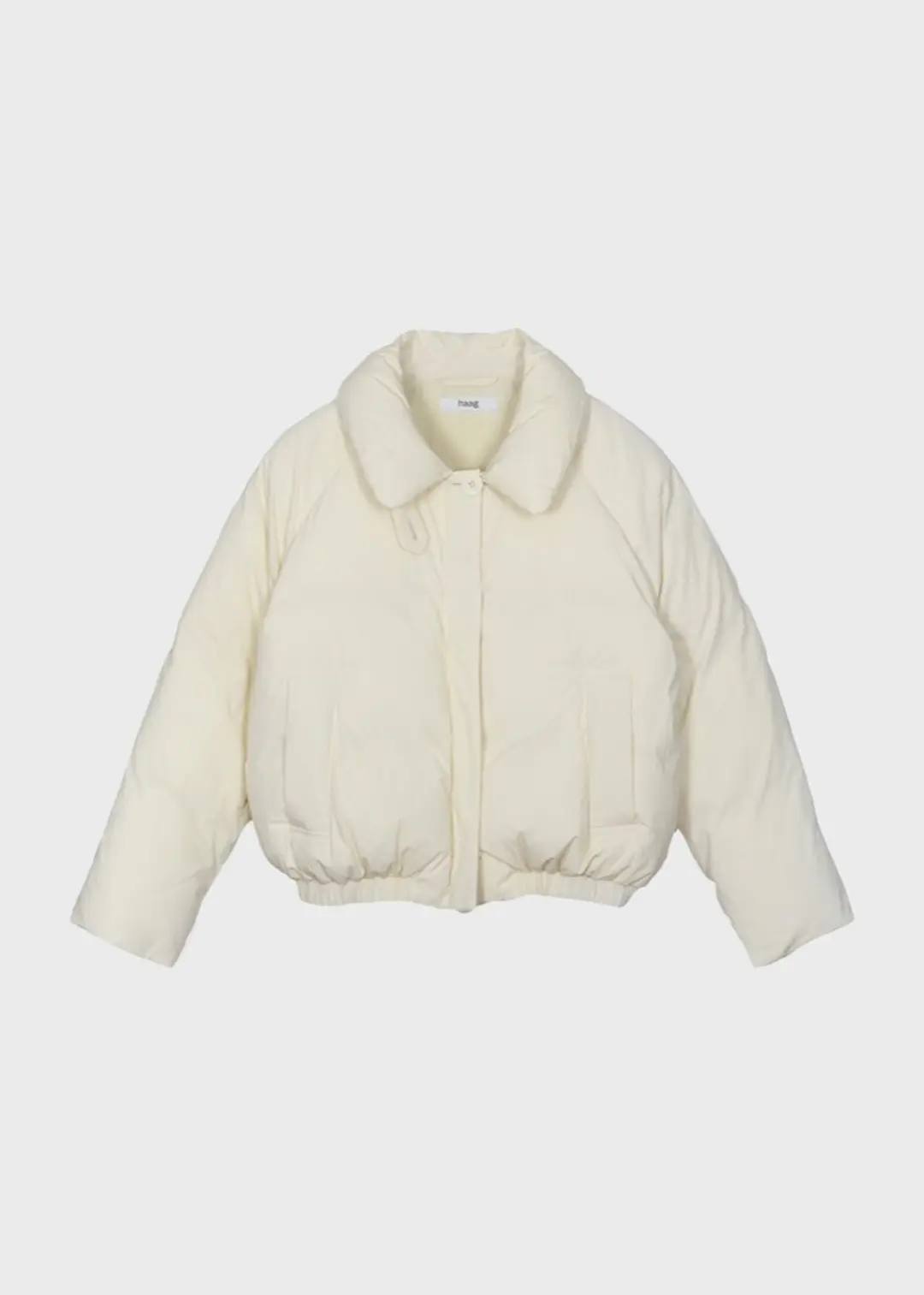 a puffy padding (cream)