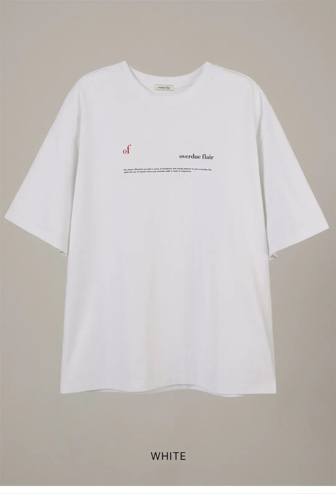오버듀플레어 OF LETTERING T_WHITE 상품 이미지 3