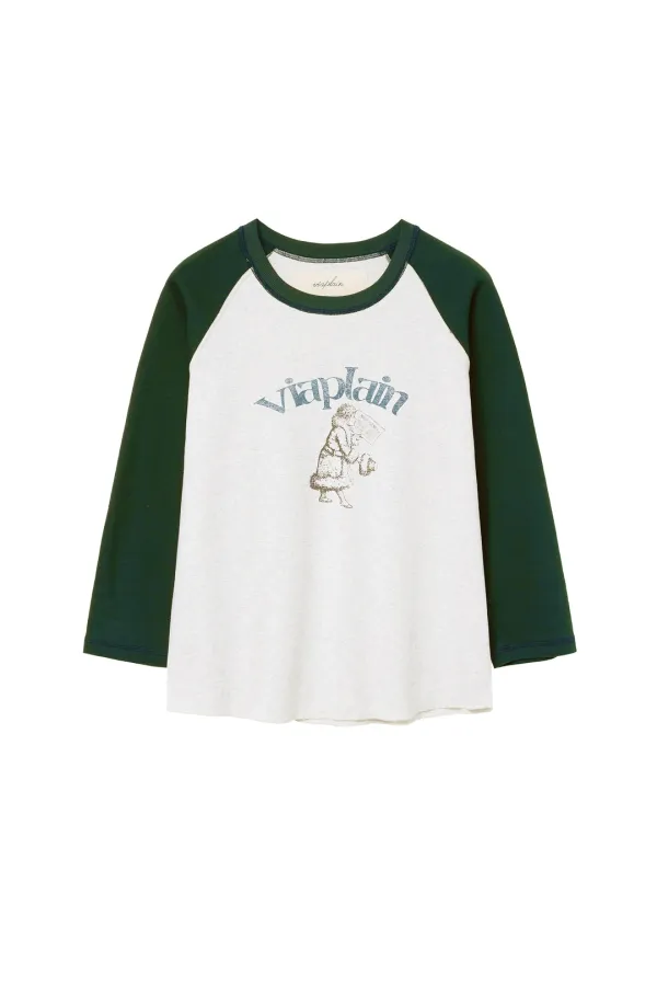 Via Soft raglan T-shirt (Multi green)