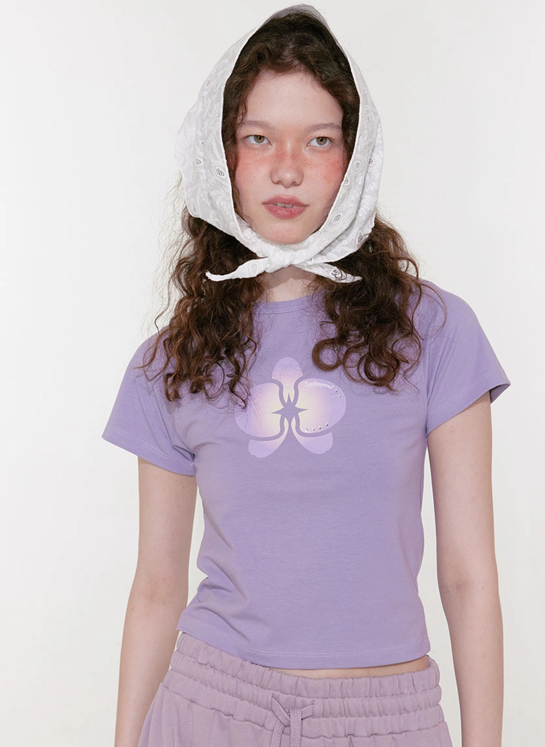 루루서울 Orchid Cubic T-Shirt (Purple) 상품 이미지 2