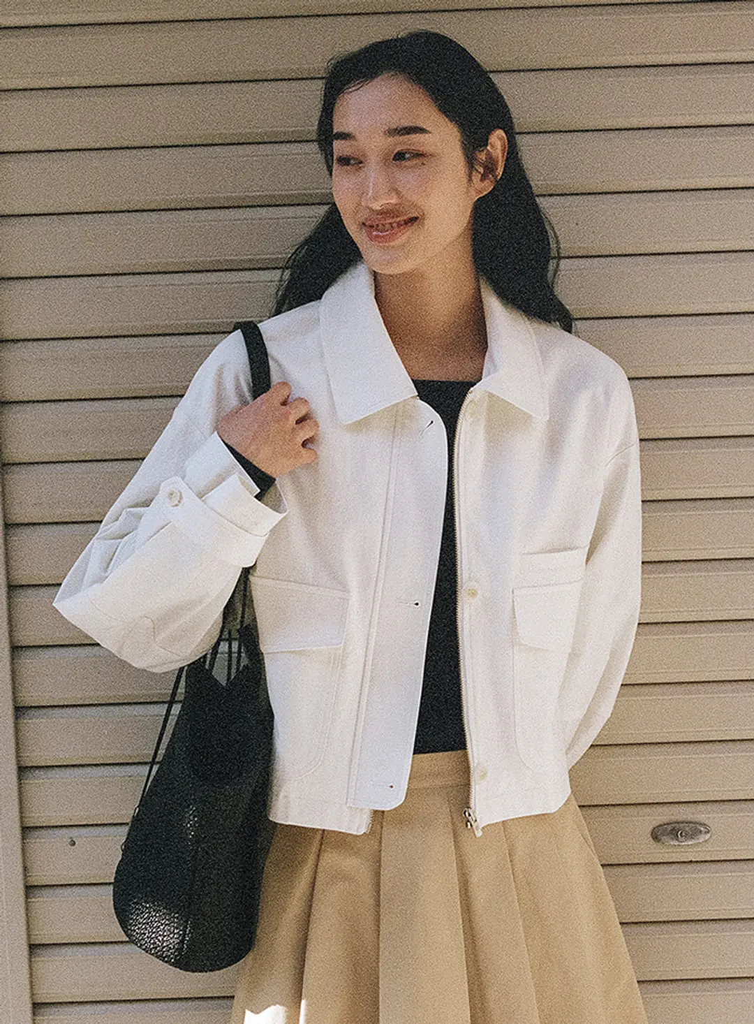 망고매니플리즈 BREEZE SHORT JUMPER_IVORY 상품 이미지 2