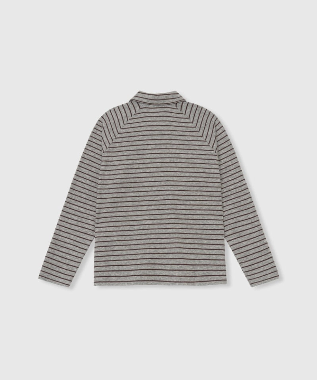 니히 Soft stripe pique tee (Melange gray) 상품 이미지 1