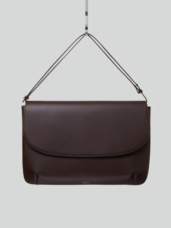 VINTAGE FLAP BAG LARGE (MAHOGANI BROWN)