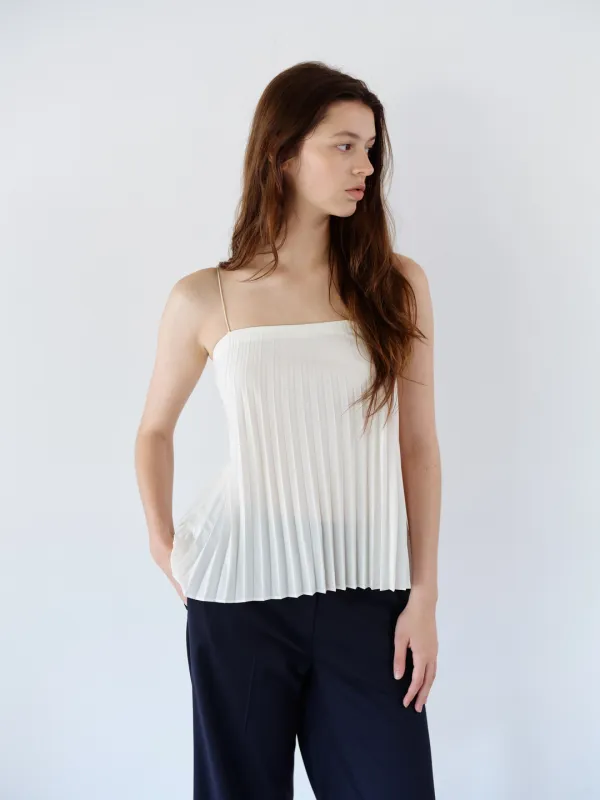 SHELL PLEATS TOP / CREAM