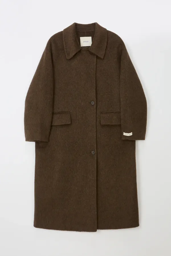 Bokashi Highneck handmade coat_brown